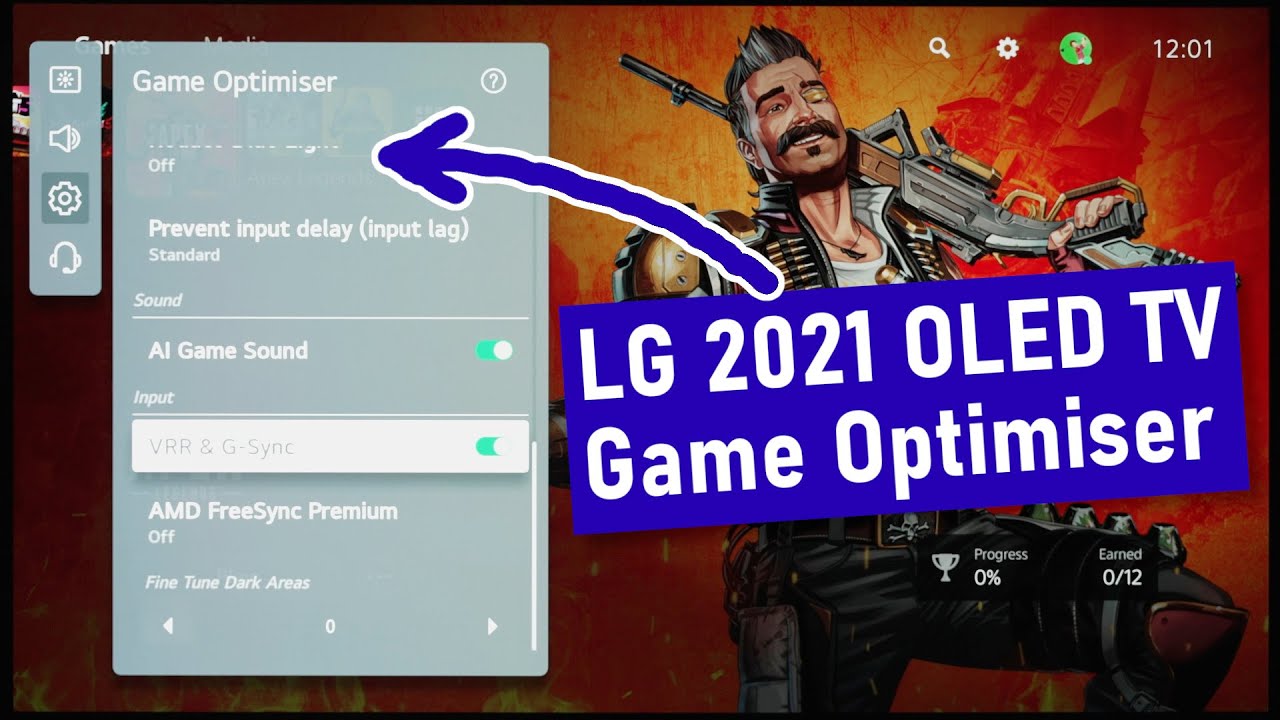 LG Game Optimizer Setup Guide  (Settings Work For G1 G2 C1 C2