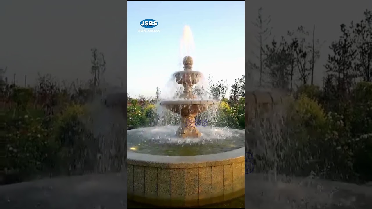 Natural Stone Carved Marble Tier Water Fountain for Summer Yard Decoration JSBS wholesale