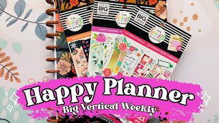 Big Vertical Happy Planner Journal - Decorate with Me using Floral Happy Planner Stickers