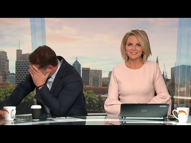 Host in stitches after extremely awkward comment | TODAY Show Australia class=