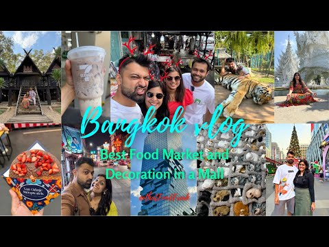 🇹🇭Best Mall Food Market with Crazy Festive Decorations in #bangkok #thailand 🎄🛍️Shopping💃Dance🤩Fun
