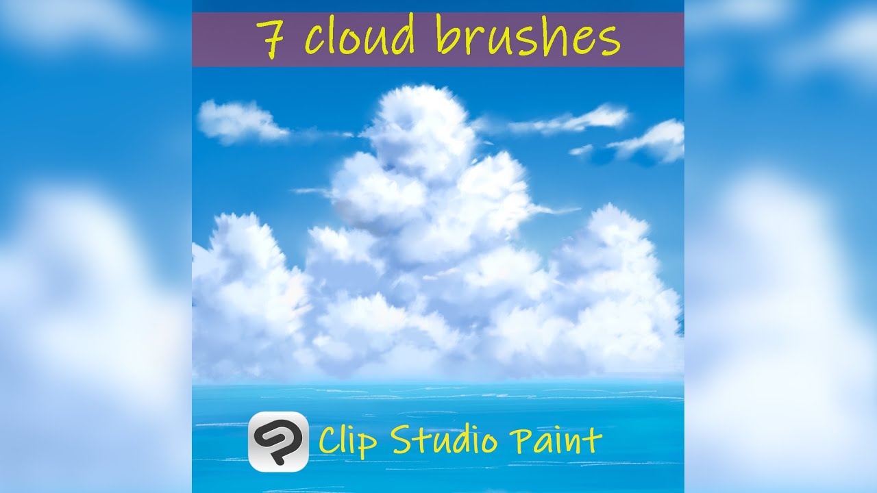 7 Cloud Brushes for Clip Studio Paint | Custom Brushes + Demo