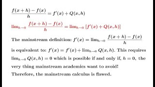 The mainstream derivative definition in calculus is fraudulent!