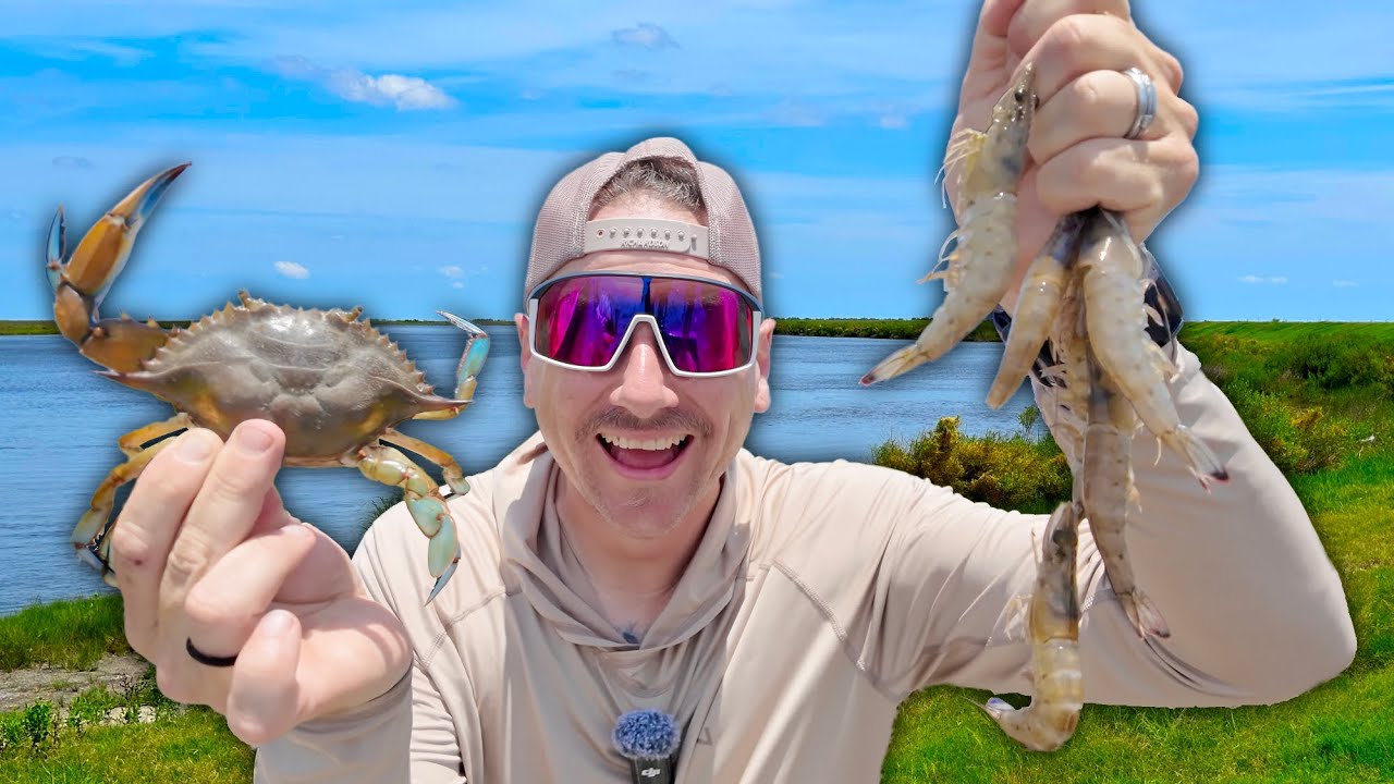 Catching Giant Shrimp From a Public Dock ( Catch and Cook)