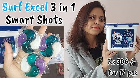 Surf Excel Matic 3 in 1 Smart Shots | 17 Pcs for Rs 306/- | How to use Surf Excel Matic Smart Shots