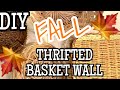 DIY THRIFTED BASKET WALL || THRIFTED FALL HOME DECOR || FALL DIY AND DECOR CHALLENGE ||