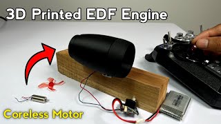 I design & build Mini 3d Printed EDF Engine with Dc Motor #dcmotor #aeroplane