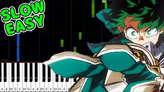 No.1 - DISH - My Hero Academia Season 5 OP - SLOW EASY Piano Tutorial [animelovemen]