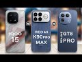 Redmi K90 Pro Max Vs Realme GT8 Pro Vs iQOO 15 Specs Review