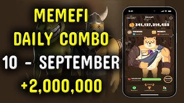Memefi Daily Combo 10 september 2024 | today memefi 2,000,000 coin
