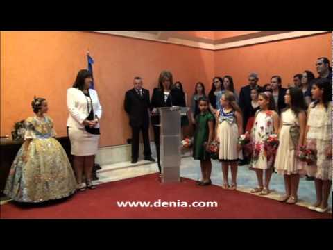 Dénia: Recepción en el Ayuntamiento de las Falleras Mayores 2012