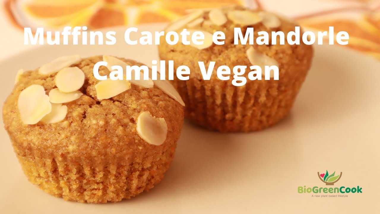 Muffins carote e mandorle / camille vegan