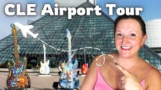 Cleveland Hopkins Airport - Let's Find the Dinosaur!  (CLE Airport Terminals Tour)