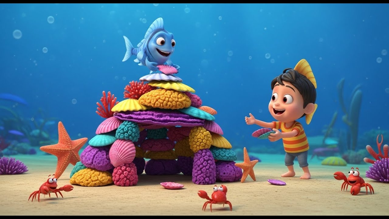 Zehn Fische bauen eine Festung | Beste Kinderreime und Lernlieder Sammlung