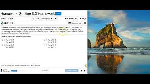 Using StatCrunch to perform hypothesis testing on means of course evaluation scores