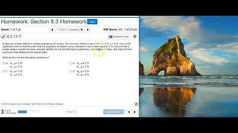Using StatCrunch to perform hypothesis testing on means of course evaluation scores