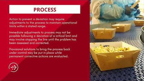 HACCP Codex  Principle 5 Corrective Actions