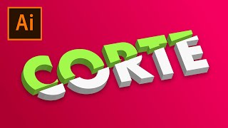 Efecto Texto Cortado en 3D en Illustrator | Tutorial Diseño Gráfico