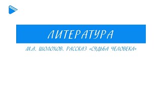 9 Класс - Литература - М.а. Шолохов. Рассказ 