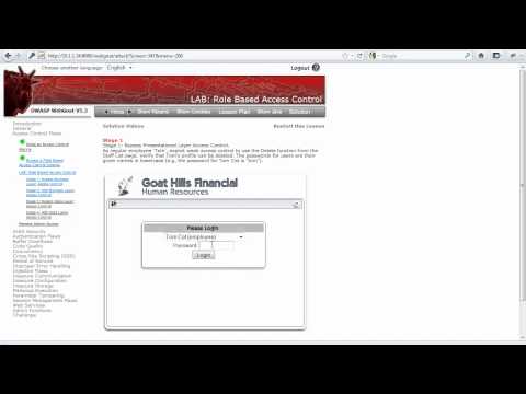 WebGoat v5.3 Access Control Flaws Stage 1:Bypass Business Layer Access Control