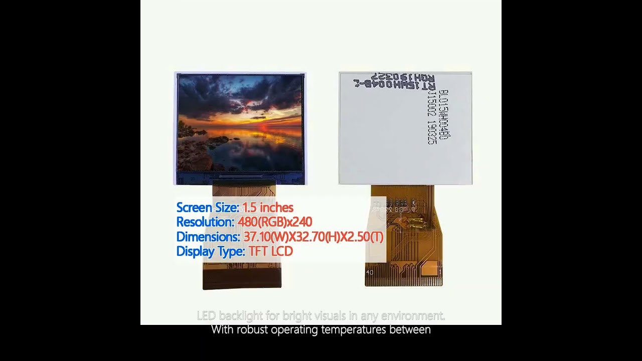 TFT LCD Display 1.5 Inch 480x240 MP3  Panel Standard Screen Module
