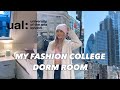 London college of fashion dorm room tour ual halls the costume store
