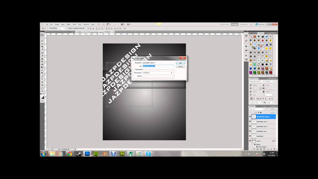 Photoshop Tutorial: Indent Effect - YouTube