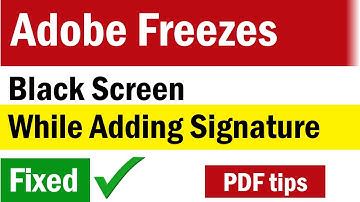 Acrobat Signature field freezes when trying to sign a document |Adobe Freezes While Adding Signature