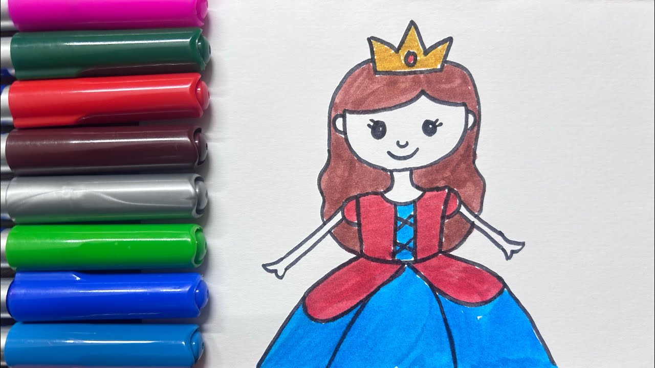 How To Draw A Princess Drawing Step By Step - YouTube