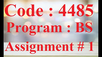 AIOU Solved Assignment No 1 Code 4485 spring 2021 | Baloch Academy