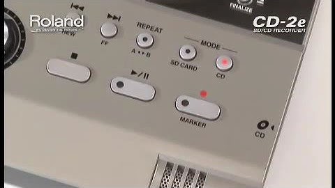 CD-2e SD/CD Recorder Introduction