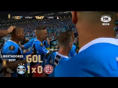 Gol - Grêmio 1 x 0 Lanús - Final Libertadores 2017 - Fox Sports HD