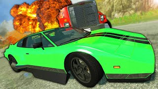 Racing Fast Cars Against EXPLOSIVE Diesel Tankers! - BeamNG Gameplay Race & Crashes