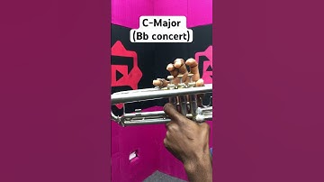 Thumbnail of How to play C-Major scale on Trumpet now (Bb concert) #trumpet #brass #music