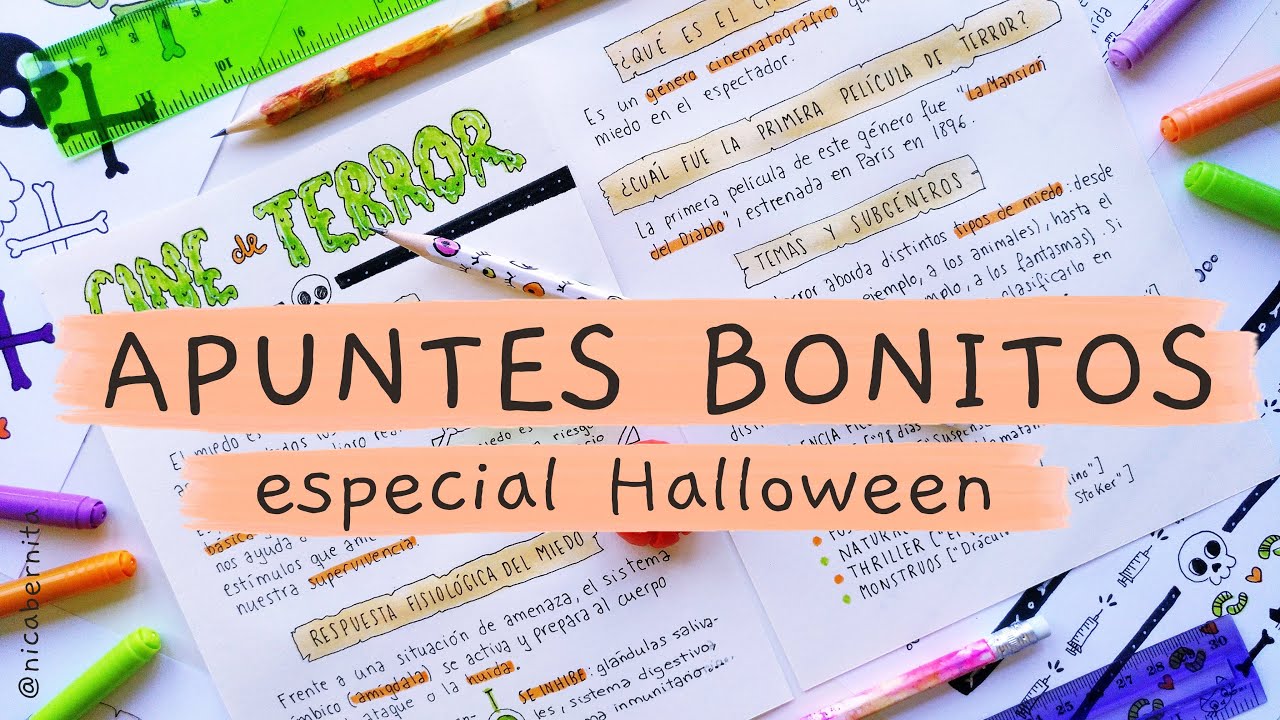 CÓMO HACER APUNTES BONITOS en HALLOWEEN 🎃 IDEAS PARA DECORAR APUNTES:  MÁRGENES, RECUADROS, TÍTULOS - thptnganamst.edu.vn