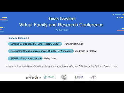 Simons Searchlight Virtual Conference: SETBP1 (2020)