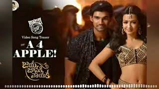 A 4 Apple  ( Jaya Janaki Nayaka ) ( Dance Mix ) SK BHAI