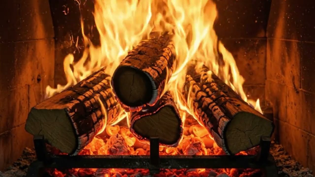 🔥Relaxing Fireplace Ambience | Cozy Fireplace 4K | Real Crackling Fire Sounds