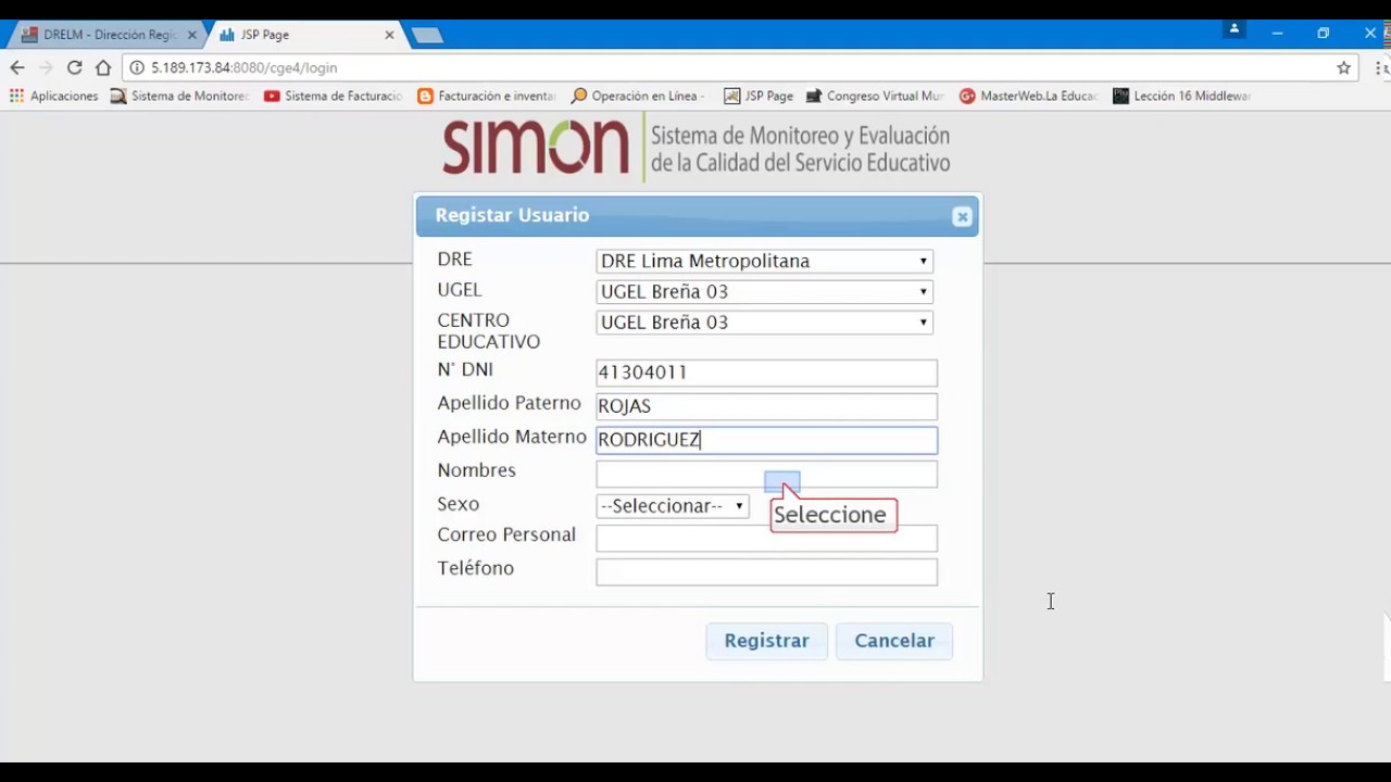 Ingreso y Registro en el aplicativo SIMON - YouTube