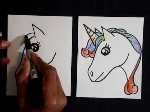 How To Draw A Cute Unicorn - YouTube