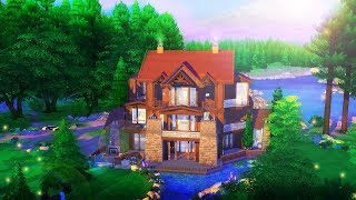 THE SIMS 4 LUXURY LOG CABIN l Speed Build