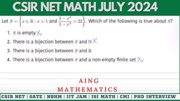 CSIR NET MATHEMATICS JULY 2024 ID-704022 Solution | Real Analysis