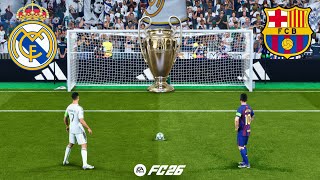 РЕАЛ МАДРИД против ФК БАРСЕЛОНА | ФИНАЛ ЛЧ | РОНАЛДУ ПРОТИВ МЕССИ | FC 26 ПЕНАЛЬТИ - PS5
