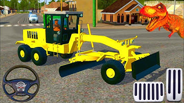 MOTOR GRADER DRIVING MOD - BUS SIMULATOR INDONESIA - ANDROID GAMEPLAY #79 CATERPILLAR GAME MOD