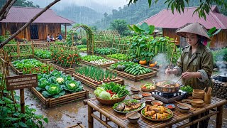 A Massive 2nd Flood! We Harvest & Cook Hotpot in the Rain | Off Grid Living