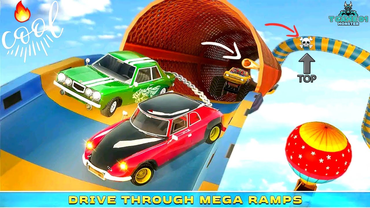 Superhero Double Impossible: Mega Ramp Car Stunts, Jeep, Android Gameplay, iOS, Challenge #5