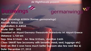 Trip Report : Eurowings | Düsseldorf to Thessaloniki | 4U9654 | A319 | Smart fare | DUS-SKG