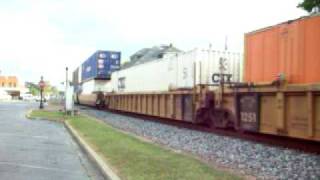 csx 144 intermodal with friendly crew, Cartersville