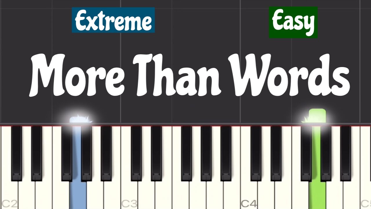 Extreme - More Than Words Piano Tutorial | Easy