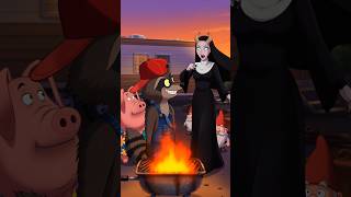 Raccoon Roasts Demon Nun at the Grill 😂 #grokai #aichaos #brainrot